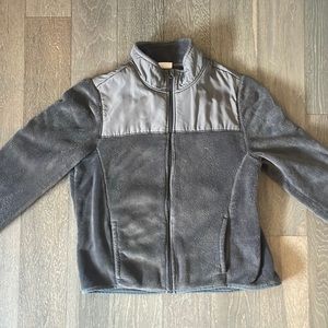 LoLo Lime Gray Fuzzy Zip Up